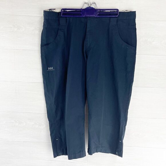 Helly Hansen Snap Wide Leg High Waist Cotton Blend Capri Pants - Picture 1 of 6